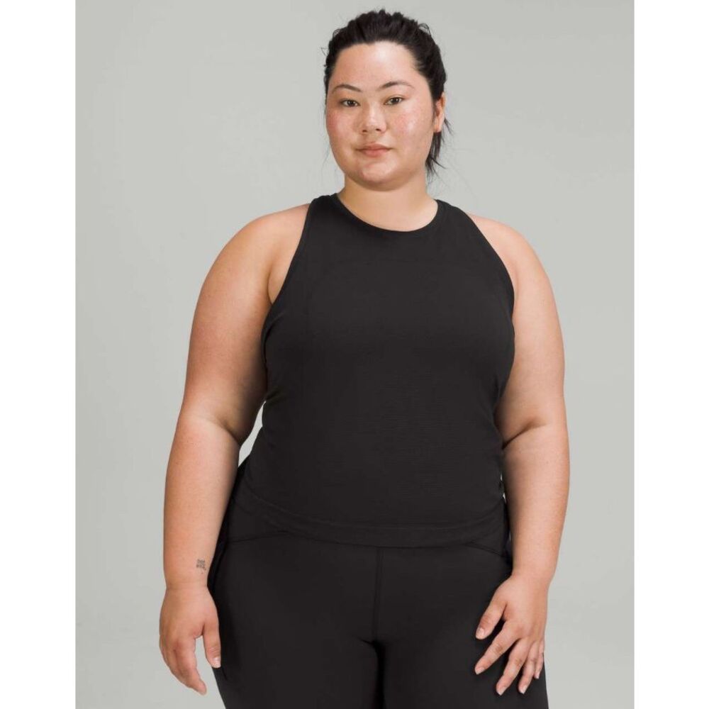 NWT Lululemon Swiftly Tech High-Neck Tank Top 2.0 Black Size 8